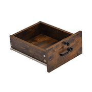 Brown Office Filing Cabinet Mobile Printer Stand File Storage 3 Drawer 4 Wheels