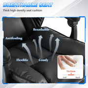 Racing Gaming Chair w/ Arm, Faux Leather Gamer Recliner Home Office, Black Pink