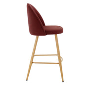 Dusk Iris Rust Velvet & Natural Set of 2 Barstools RRP £139