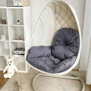 Garden Folding Cocoon Egg Swing Chair Rattan Hanging Basket Hammock with Cushion