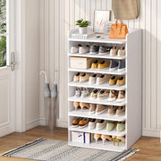 Narrow Shoe Rack Tower Storage Shelf Tall Footwear Stand Entryway Tidy Organiser