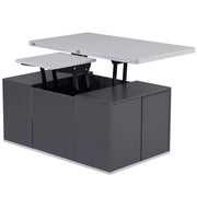 Lift Top Coffee Table with 3 Drawers, Shelf Storage Hydraulic Tea Table Desk