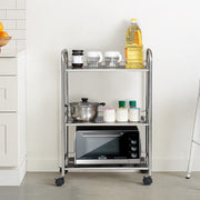 3 Tier Kitchen Trolley Bathroom Storage Portable Home Rack Holder with Wheels UK
