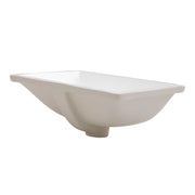 Undermount Bathroom Sinks White Ceramic Single Bowl Inset Basin Waste Kits 500mm