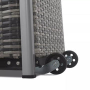 Pyramid Flame Tower Outdoor Gas Patio Heater - Grey Rattan