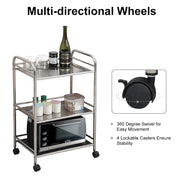 3 Tier Kitchen Trolley Bathroom Storage Portable Home Rack Holder with Wheels UK