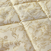 3 Pcs Bedspread Jacquard Quilted Heavy Comforter Bedding Set Bed Throw & Pillows