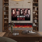 Electric Fireplace 12 Fire Flame Insert LED Panoramic Living Room Media Heater