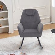 Rocking Chair High Back Velvet Rocker Recliner Relax Armchair Single Seater Sofa