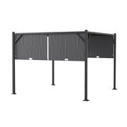Steel Pergola Adjustable Gazebo Garden Sun Shade Canopy Outdoor Shelter