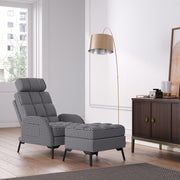 Large Sleeper Sofa Recliner Armchair Lazy Sofa Lounge Nap Chair Stool