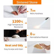 2 Tier Large Round Coffee Table White Sleek Marble Side Table Matt Black Frame