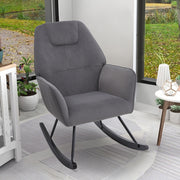 Rocking Chair High Back Velvet Rocker Recliner Relax Armchair Single Seater Sofa