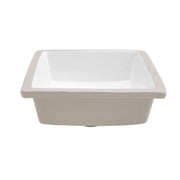 Under Counter Wash Basin Rectangular White Ceramic Bathroom Sink 500x400x100 mm