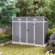 Outdoor Garden Storage Shed 4x8' 5x4FT Pent Plastic Utility Tool House Log Sheds