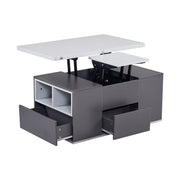 Lift Top Coffee Table with 3 Drawers, Shelf Storage Hydraulic Tea Table Desk