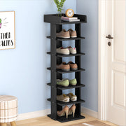 Narrow Shoe Rack Tower Storage Shelf Tall Footwear Stand Entryway Tidy Organiser