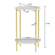 Modern Nordic Marble Coffee Table Living Room Sofa Side Table Round End Table UK