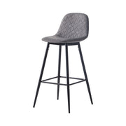 Set of 2 pcs Bar Stools Breakfast Kitchen Stools Diamond Design with Footrest UK