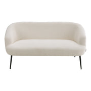 2 Seater Sofa Teddy Velvet Lounge Armchair Couch Accent Chair with Pillow Lounge