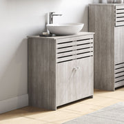 Grey Oak Bathroom Range Set Under Sink Mirror Cabinet Furniture Storage Cupboard