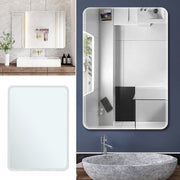 Modern Wall Mount Self-adhesive Plain Bevelled Bathroom Mirror Frameless Mirror