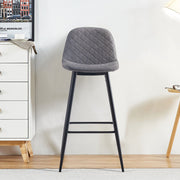 Set of 2 pcs Bar Stools Breakfast Kitchen Stools Diamond Design with Footrest UK