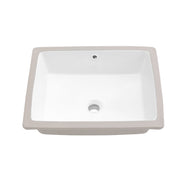Under Counter Wash Basin Rectangular White Ceramic Bathroom Sink 500x400x100 mm