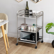 3 Tier Kitchen Trolley Bathroom Storage Portable Home Rack Holder with Wheels UK