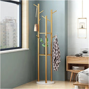 Heavy Duty Marble Coat Rack Stand Clothes Rails Hooks For Corridor Door Entrance