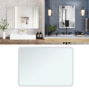 Modern Wall Mount Self-adhesive Plain Bevelled Bathroom Mirror Frameless Mirror