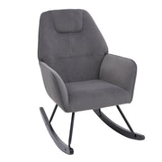 Rocking Chair High Back Velvet Rocker Recliner Relax Armchair Single Seater Sofa