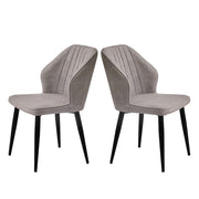 2x Dining Chair PU High backrest Metal Legs Kitchen Home Restaurant Office Room