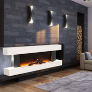 52inch 2kW Electric Fireplace Suite Wooden Surround Remote Control LED Flame