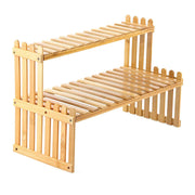 Mini Desktop Wood Plant Stand Ladder Shelf Herbs Planter Flower Pot Display Rack