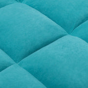 Adjustable Recliner Armchair and Foot Stool Cube Tufted Padded Seat Lounge Chair