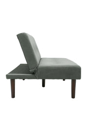 Convertible Sofa Bed Seater With Wooden Legs Click Clack Settee Recliner Couch