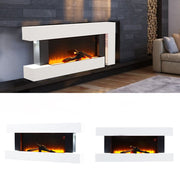 52inch 2kW Electric Fireplace Suite Wooden Surround Remote Control LED Flame
