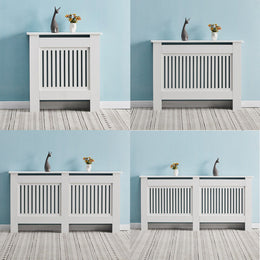 White MDF Wooden Radiator Cover Grill Shelf Small Large Modern Furniture Covers
