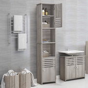 Grey Oak Bathroom Range Set Under Sink Mirror Cabinet Furniture Storage Cupboard