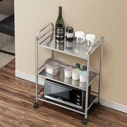 3 Tier Kitchen Trolley Bathroom Storage Portable Home Rack Holder with Wheels UK