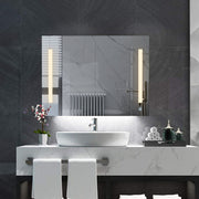 Bathroom Cabinet Mirror LED Touch Shelves Storage Wall Mounted Makeup Washroom