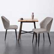 2x Dining Chair PU High backrest Metal Legs Kitchen Home Restaurant Office Room