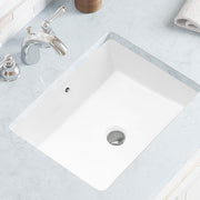 Under Counter Wash Basin Rectangular White Ceramic Bathroom Sink 500x400x100 mm