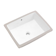 Under Counter Wash Basin Rectangular White Ceramic Bathroom Sink 500x400x100 mm