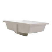 Undermount Bathroom Sinks White Ceramic Single Bowl Inset Basin Waste Kits 500mm