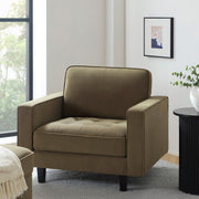 Dusk Sloane Olive Matte Velvet Loveseat RRP £636