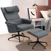 Swivel Recliner Chair Office Ergonomic Adjustable Reclining Chairs & Footrest UK