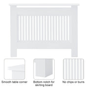 White MDF Wooden Radiator Cover Grill Shelf Small Large Modern Furniture Covers