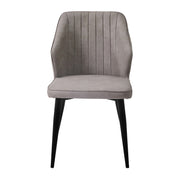 2x Dining Chair PU High backrest Metal Legs Kitchen Home Restaurant Office Room